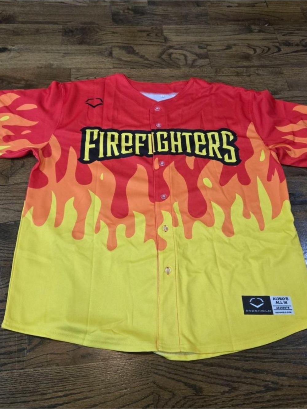 Rare Firefighters Jersey Mens Large Savannah Bananas Baseball Jared Donalson #21